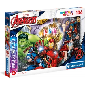 Clementoni  104 Parça Brilliant Puzzle  Marvel 20181