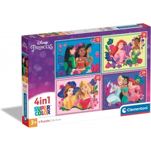 Clementoni 21517 Disney Princess  4 in 1 Super Color Puzzle