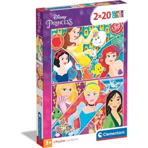 Clementoni  2x20 Parça Puzzle  Princess 24766