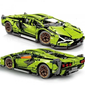 Cyberpunk Tarzı Spor Araba Yapı Blok Modeli 1314 Parça