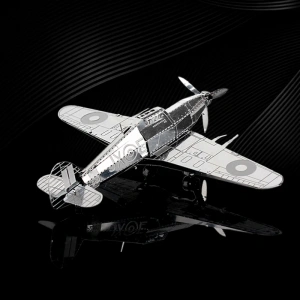 DIY 3D Metal Puzzle Japon Savaş Uçağı Hawker Hurricane Hediyelik Maket
