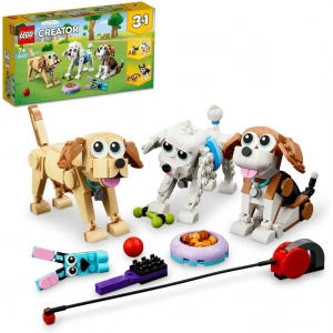 LEGO Creator Sevimli Köpekler 31137-7 Yaş ve Üzeri Çocuklar İçin Beagle, Poodle ve Labrador Modelleri İçeren Yaratıcı Oyuncak Yapım Seti (475 Parça)