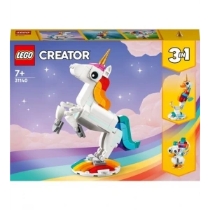 LEGO Creator Sihirli Tek Boynuzlu At 31140-7 Yaş ve Üzeri Çocuklar İçin Tek Boynuzlu At, Denizatı ve Tavus Kuşu İçeren Yaratıcı Oyuncak Yapım Seti (145 Parça)