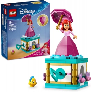 LEGO Disney Princess Dönen Ariel 43259-5 Yaş ve Üzeri Prenses Seven Çocuklar için Mini Bebek Figürü İçeren Yaratıcı Oyuncak Yapım Seti, Doğum Günü Hediyesi (93 Parça)