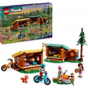 LEGO Friends Macera Kampı Şirin Kulübeler 42624-7 Yaş ve Üzeri Kız ve Erkek Çocuklar için 3 Mini Bebek ve 1 Tilki Figürü İçeren Doğa Rol Yapma Seti, Çocuklar için Doğum Günü Hediyesi (437 Parça)