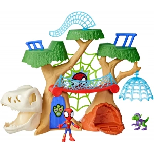 Marvel Spidey and His Amazing Friends Dino-Webs Ağaç Ev Süper Kahraman Oyun Seti
