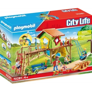 Playmobil 70281 Şehir Hayatı Ana Okulu Macera Oyun Alanı, eğitici oyuncak, eğlenceli, yaratıcı rol yapma, oyun seti, 4 yaş ve üzeri çocuklar için uygundur