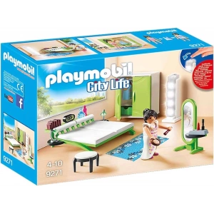 Playmobil 9271 City Life Çalışan Lambalı Yatak Odası, eğlenceli ve yaratıcı rol yapma, 4 yaş ve üzeri çocuklar için uygundur