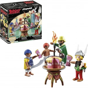 PLAYMOBIL Asterix 71269 Pyradonisin zehirli pastası, Asterix, Kleopatra’nın çeşnicisi ve Pyradonis ve yardımcısı Schraubzieris, 5 yaşından büyük çocuklar için oyuncak