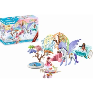 Playmobil Magic 71246 Pegasus Arabası ile Piknik, Büyük Çocuk Taçlı, 4 Yaşından Büyük Çocuklar İçin Oyuncak