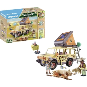 Playmobil Wiltopia 71293 Aslanlar ve Arazi Aracı, Savanada Macera Dolu Hayvan Bakımı, Sürdürülebilir Malzemeden Eğitici Oyuncak, 4 Yaşından Büyük Çocuklar İçin Oyuncak