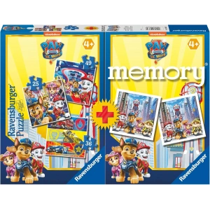 Ravensburger 25/36/49 parça Puzzle ve Memory Paw Patrol Kutu Oyunu