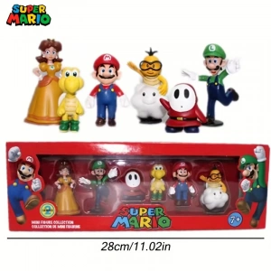 Süper Mario 6lı Set Mario ,Luigi, Yoshi, Prenses Figür Seti Oyuncaklar