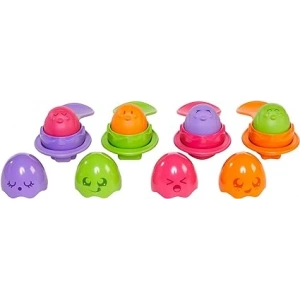 TOMY E73082 Toomies Hide and Squeak Yumurta ve Kaşık Set, Çok Renkli