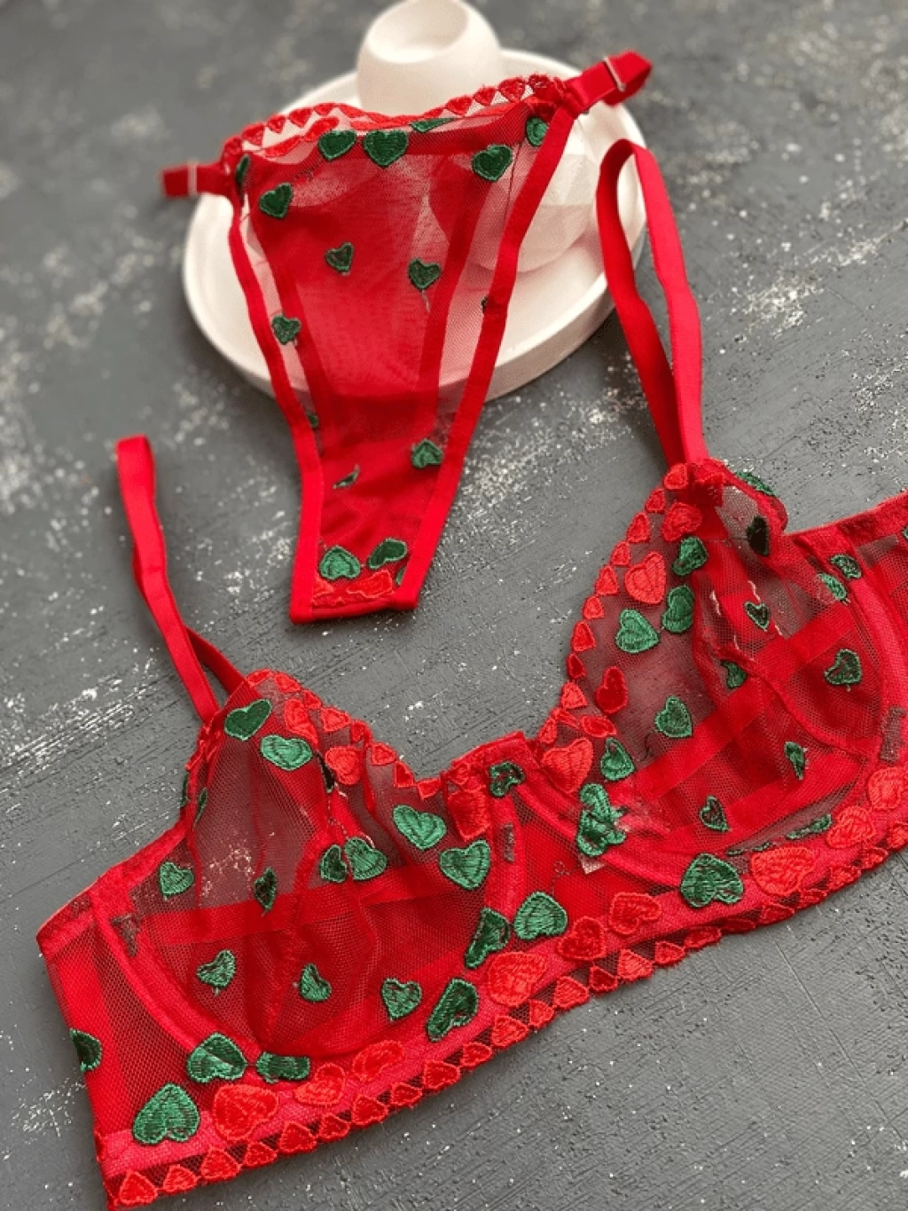 Strawberry Print Bra and Panties