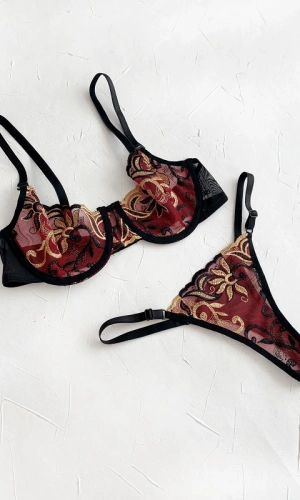 Underwire Lace Bra Set