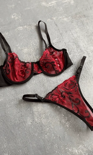 Underwire Lace Bra Set