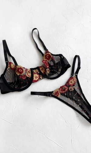 Underwire Lace Bra Set