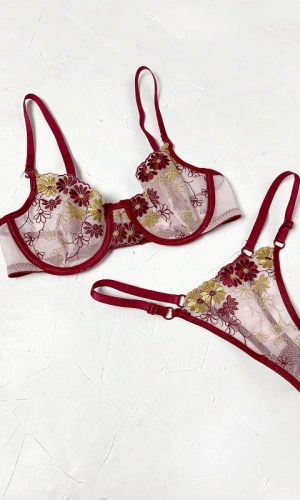 Underwire Lace Bra Set