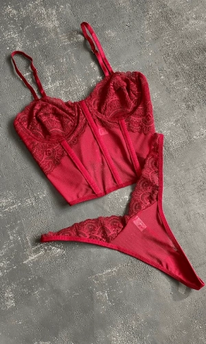 Lace Bustier Set