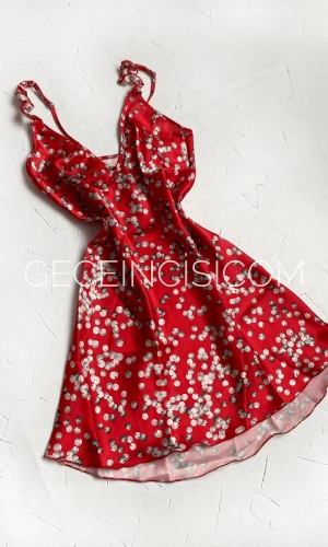 Frill Detailed Satin Nightgown