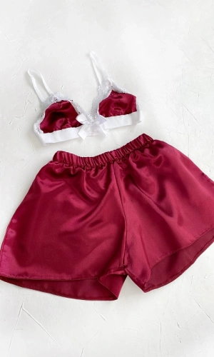 Bow Detailed Shorts Set