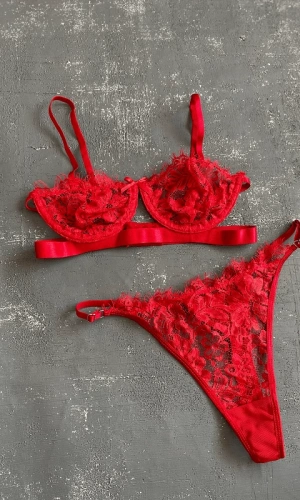 Fringed Transparent Bra Set