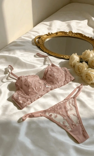 Vizon Kalp Detaylı Balenli Sütyen Takım