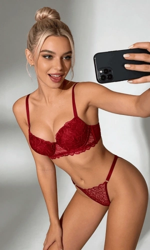 Bordo Destekli Dantel Sütyen Takım