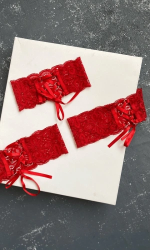 Adjustable Ribbon Detailed Collar Set