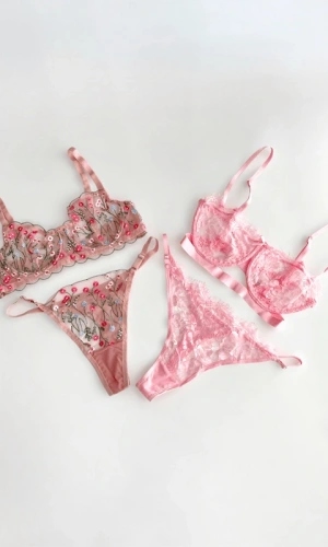 Balenli 2li Avantaj Paket 4 Parça Dantelli Desteksiz Sütyen Takım (Gizli Gönderi)