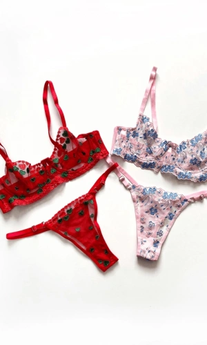 Balenli 2li Avantaj Paket 4 Parça Dantelli Desteksiz Sütyen Takım (Gizli Gönderi)