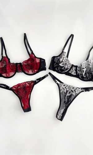 Balenli 2li Avantaj Paket 4 Parça Dantelli Desteksiz Sütyen Takım (Gizli Gönderi)
