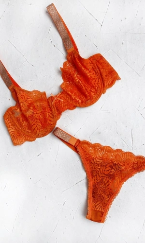 Underwire Stone Bra Set