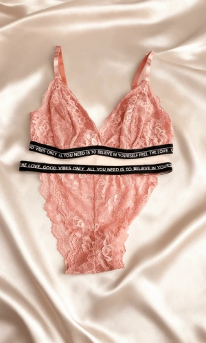 Printed Written Bralet Set