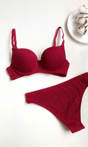 Twist Pattern Bra Set