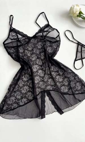 Büyük Beden Tül Gecelik