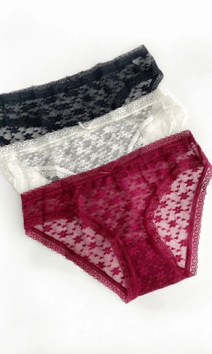 Dantel 3lü Pamuklu Slip