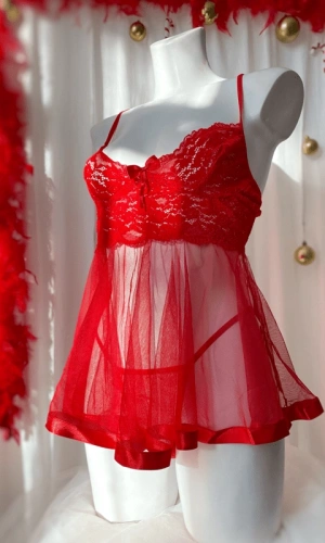 Dantel Detaylı Tül Babydoll Takım