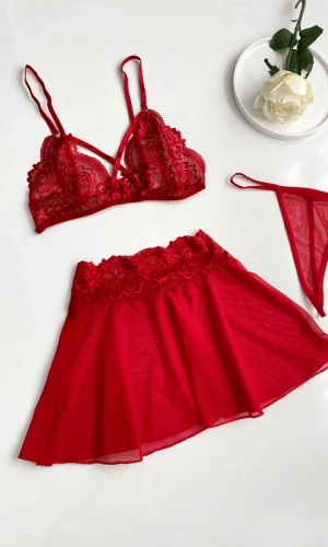 Etekli Sütyen Takım