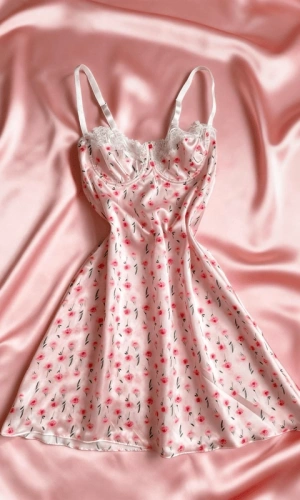 Göğüs Dantel Detaylı Saten Gecelik