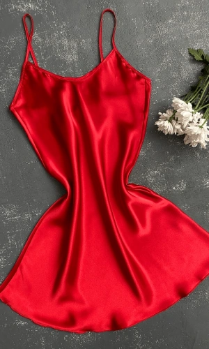 Red Satin Nightgown