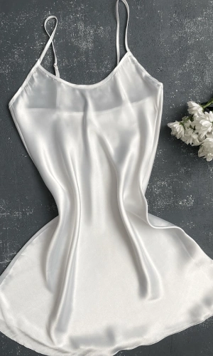 Ecru Satin Nightgown