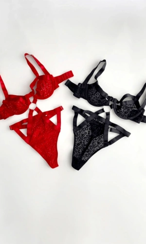 Kristal Bodysuit 2 Parça Fantezi Kombin (Gizli Gönderi)