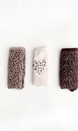 Leopar Desenli 3lü Pamuklu Slip