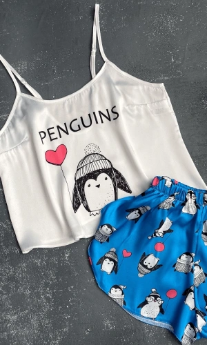 Penguin Shorts Set
