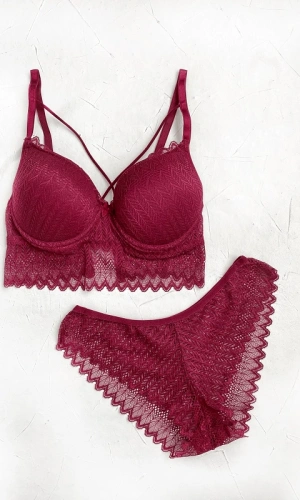 Push Up Rope Detailed Bralet Set