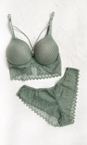 Push Up Rope Detailed Bralet Set