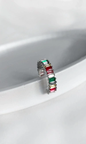 Colorful Stone Waterway Ring