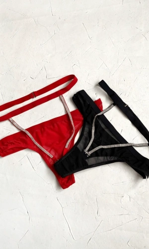 Taş Detaylı Tanga Kombin